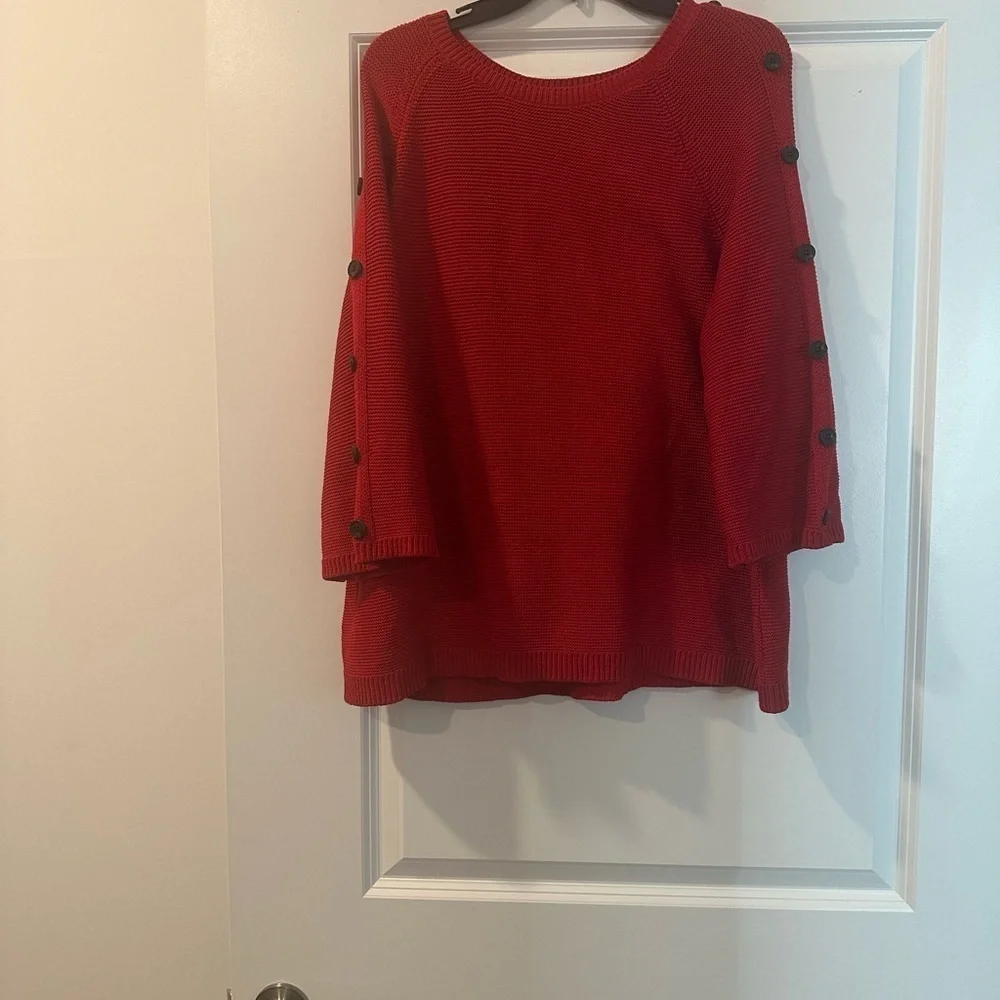 Liz Claiborne Red Crew Neck Sweater